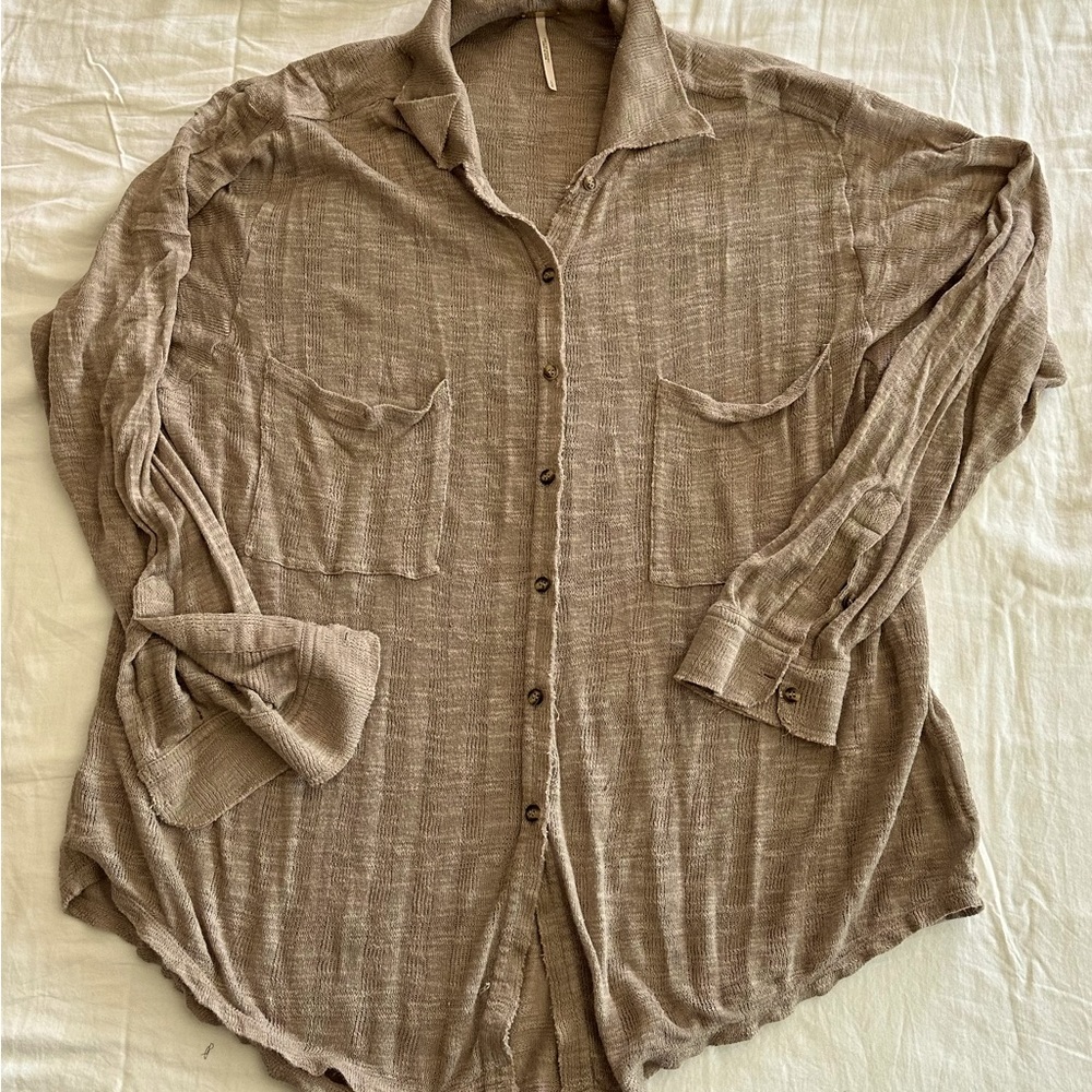 Free people - beach button down shirt
